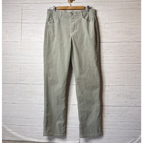 Democracy Pants Womens Size 14 Light Sage Green Corduroy Ab Solution Fall Wear - Picture 1 of 15